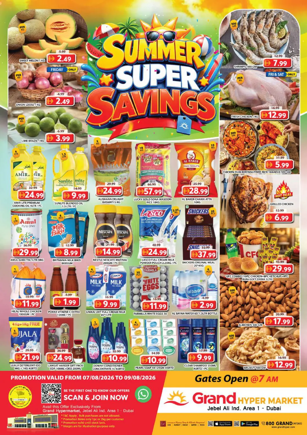 UAE - Dubai Grand Hyper Market offers in D4D Online. Jebel Ali Industrial Area, Dubai. . Till 9th August