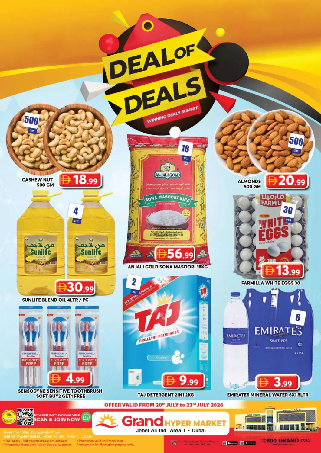 UAE - Dubai Grand Hyper Market offers in D4D Online. Jebel Ali Ind Area-1, Dubai. . Till 23rd July