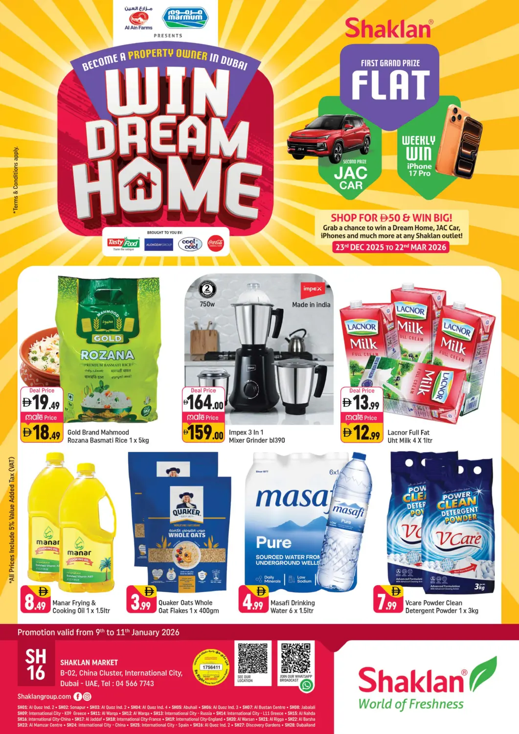 UAE - Dubai Shaklan  offers in D4D Online. B 02, China Cluster. . Till 11th January