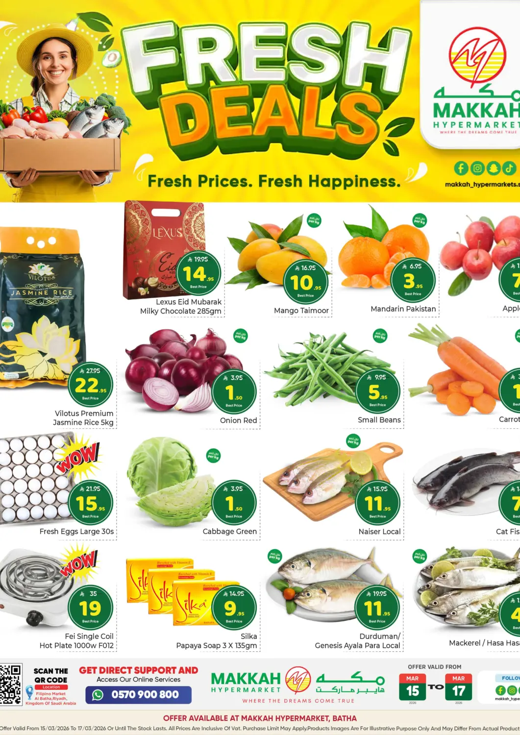 KSA, Saudi Arabia, Saudi - Riyadh Makkah Hypermarket offers in D4D Online. Fresh Deals - Batha. . Till 17th March
