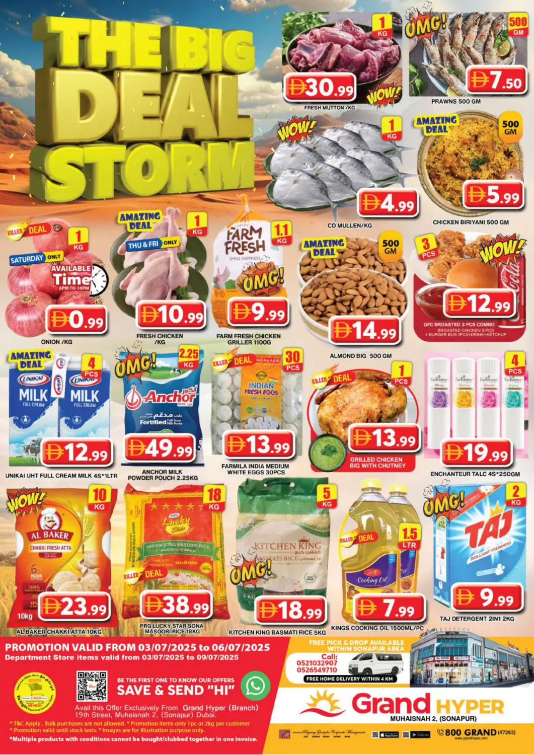 UAE - Dubai Grand Hyper Market offers in D4D Online. Muhaisnah- Sonapur. . Till 6th July