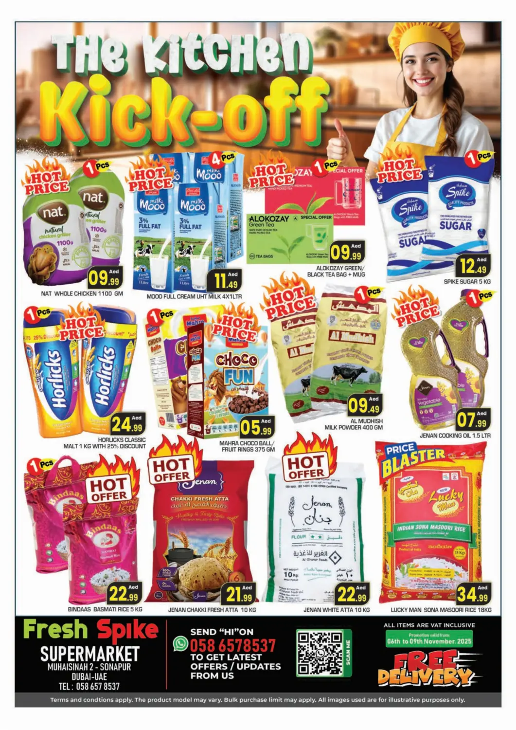 UAE - Dubai Fresh Spike Supermarket offers in D4D Online. Muhaisinah 2 Sonapur. . Till 9th November