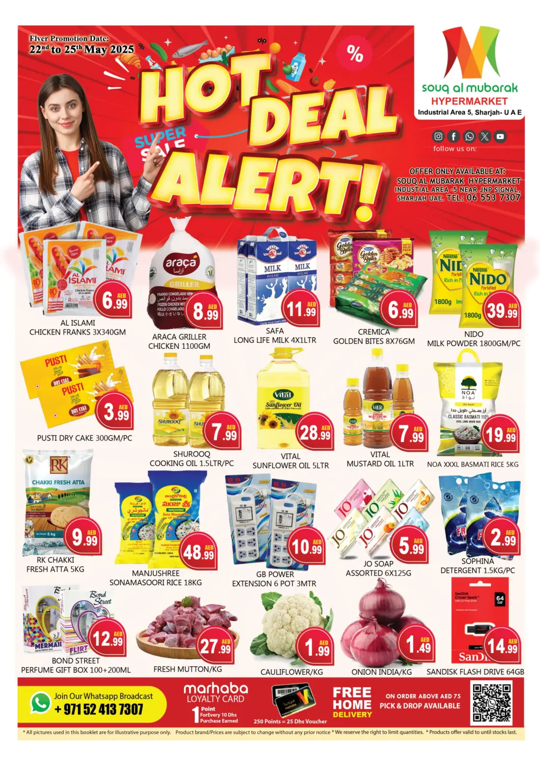 UAE - Sharjah / Ajman Souk Al Mubarak Hypermarket offers in D4D Online. Industrial Area 5 ,Sharjah. . Till 25th May