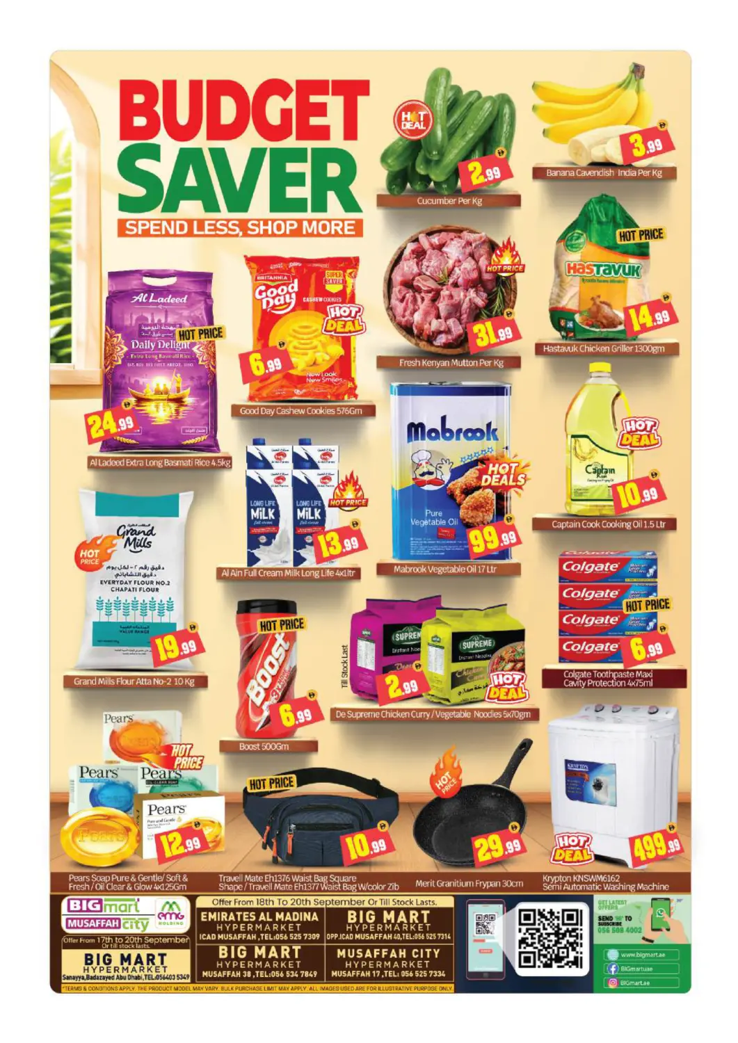 UAE - Abu Dhabi BIGmart offers in D4D Online. Musaffah  - Abudhabi. . Till 20th September