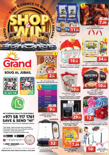 UAE - Dubai Grand Hyper Market offers in D4D Online. Souk Al Jubail. . Till 8th december