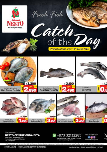 Bahrain NESTO  offers in D4D Online. Catch Of The Day @ Gudaibiya. . Only On 19th March