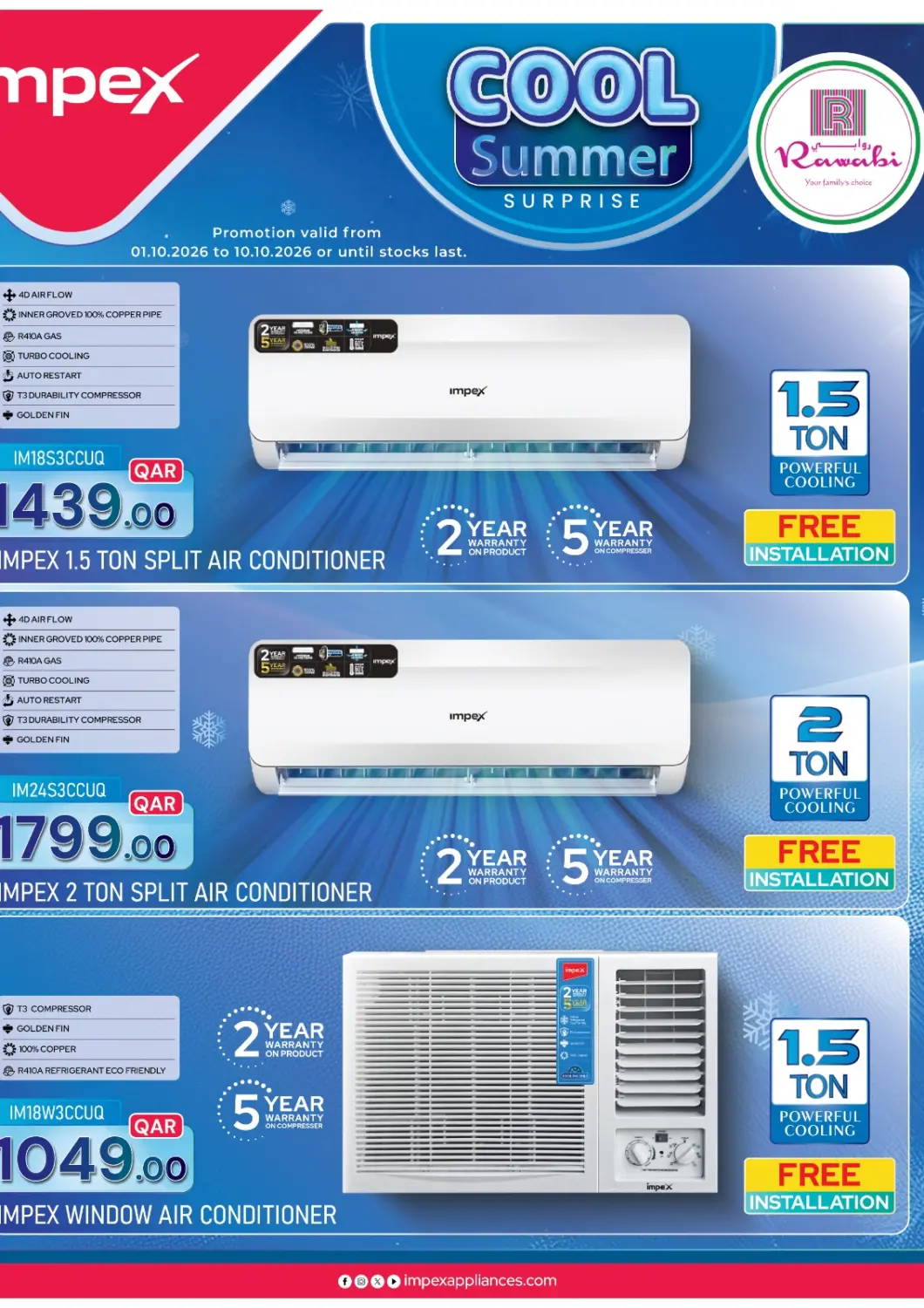 Qatar - Al Rayyan Rawabi Hypermarket offers in D4D Online. Cool Summer Surprise. . Till 10th October