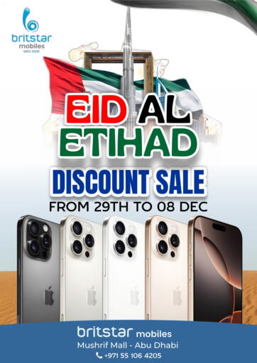 UAE - Abu Dhabi Britstar Mobiles offers in D4D Online. Mushrif Mall , Abu Dhabi. . Till 8th December