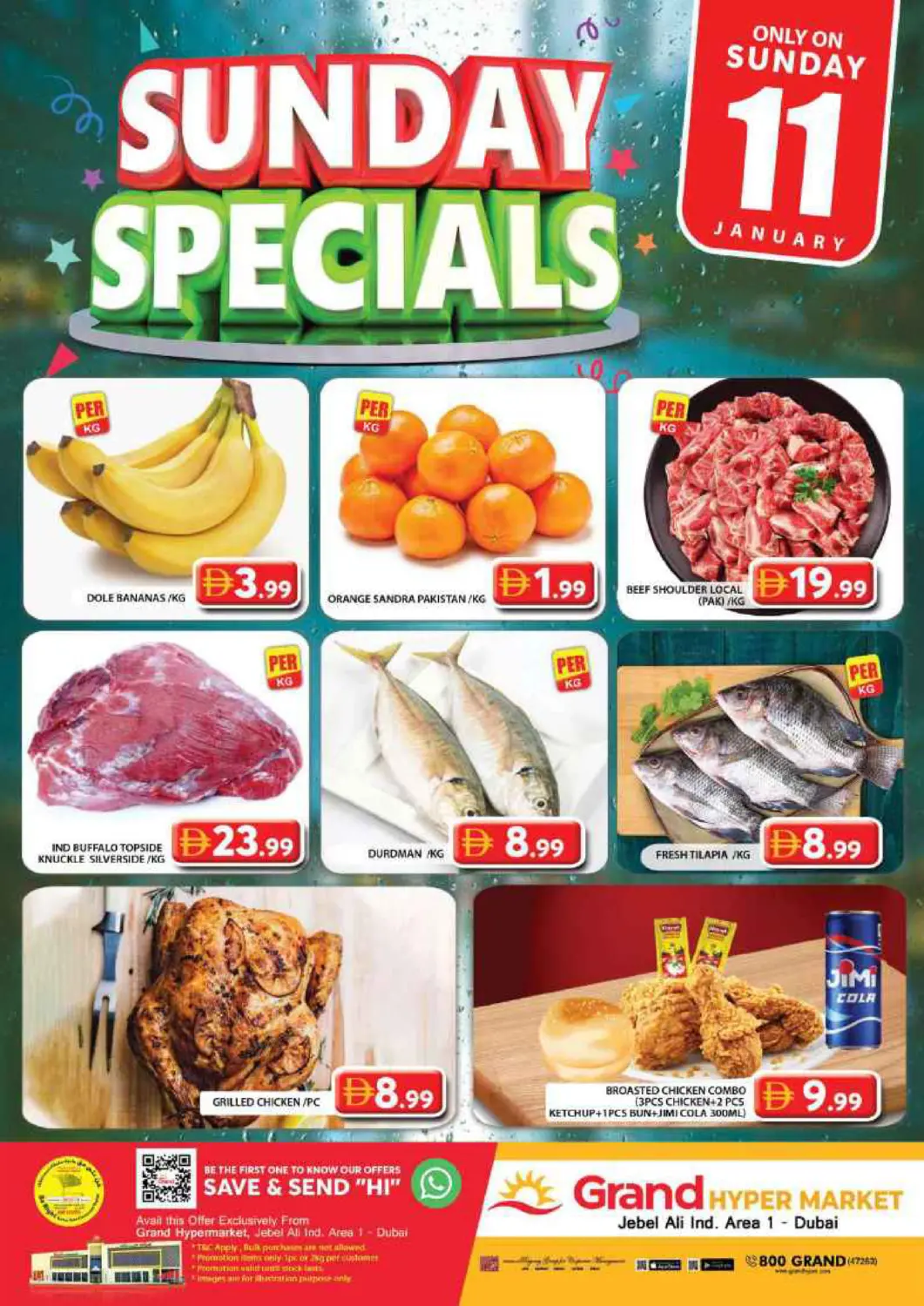 UAE - Dubai Grand Hyper Market offers in D4D Online. Jebel Ali, Dubai. . Only on 11th January