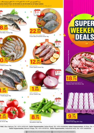 Qatar - Al Khor Safari Hypermarket offers in D4D Online. Super Weekend Deals. . Till 25th May