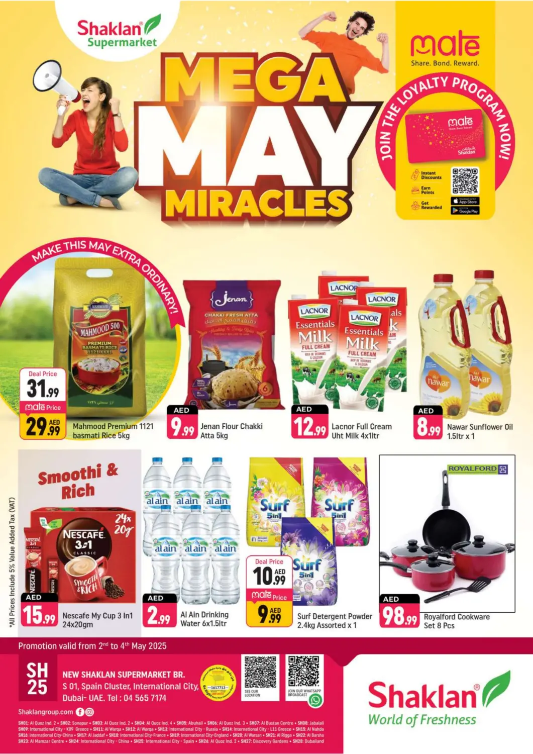 UAE - Dubai Shaklan  offers in D4D Online. S 01,Spain Cluster. . Till 4th May