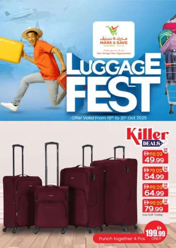 Mark & Save - Luggage Fest in UAE Offers - United Arab Emirates Luggage Fest