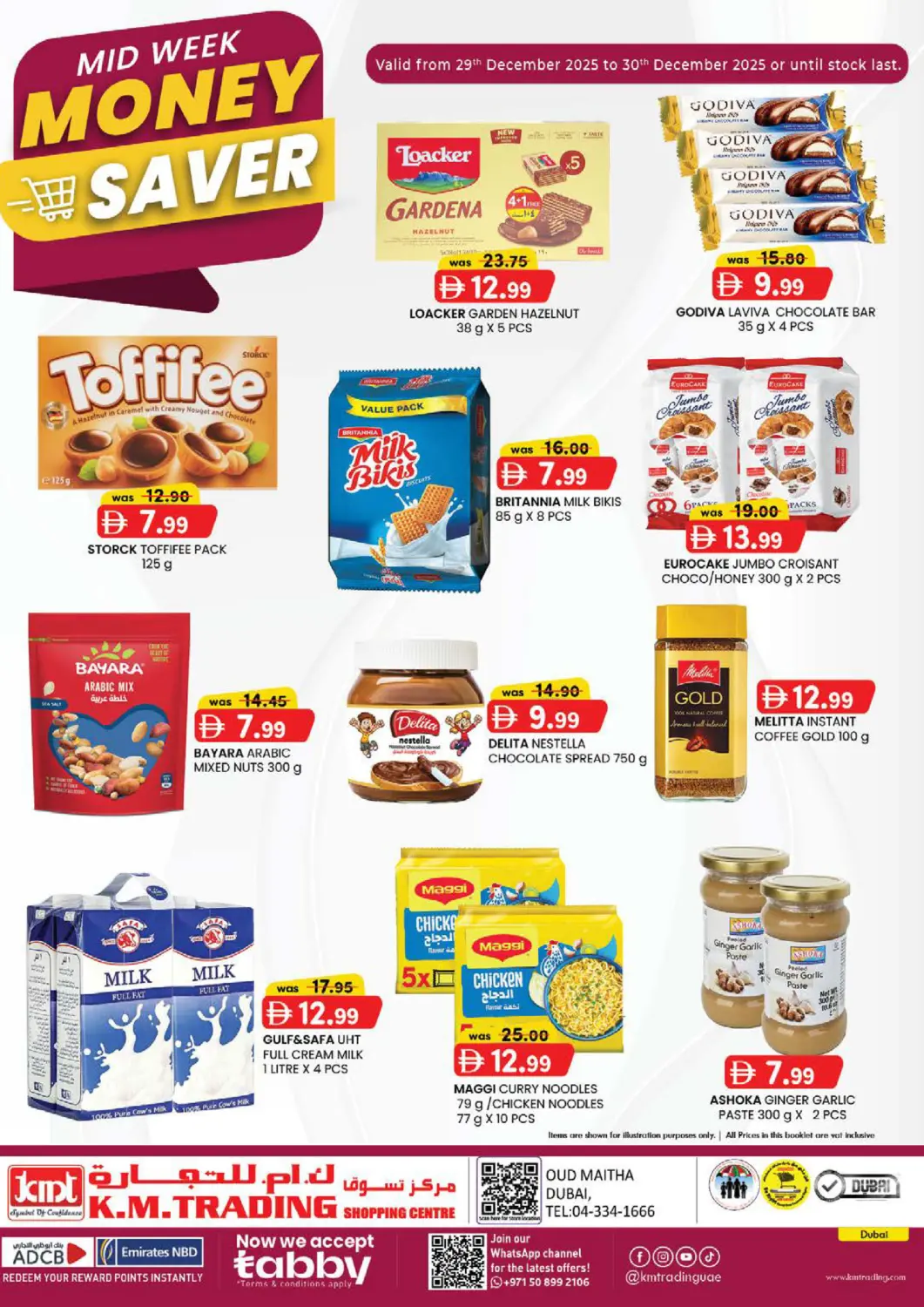 UAE - Dubai K M Trading  offers in D4D Online. Midweek Money Saver. . Till 30th December