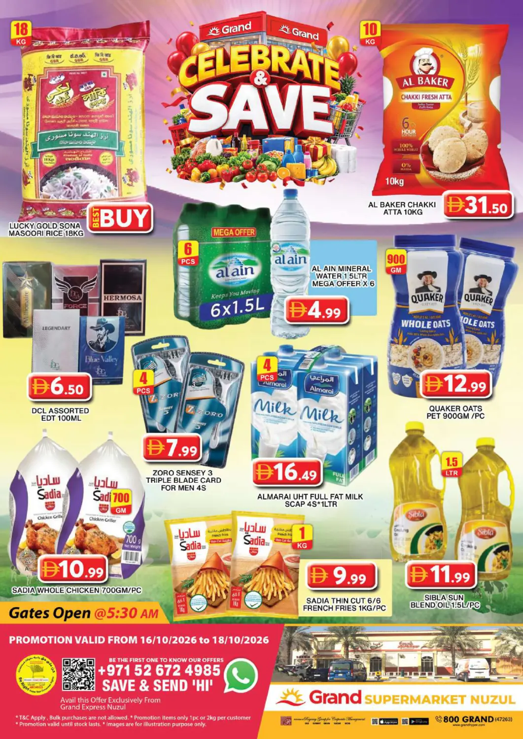 Bahrain Grand Hyper Market offers in D4D Online. Grand Supermarket Nuzul,Dubai. . Till 18th October