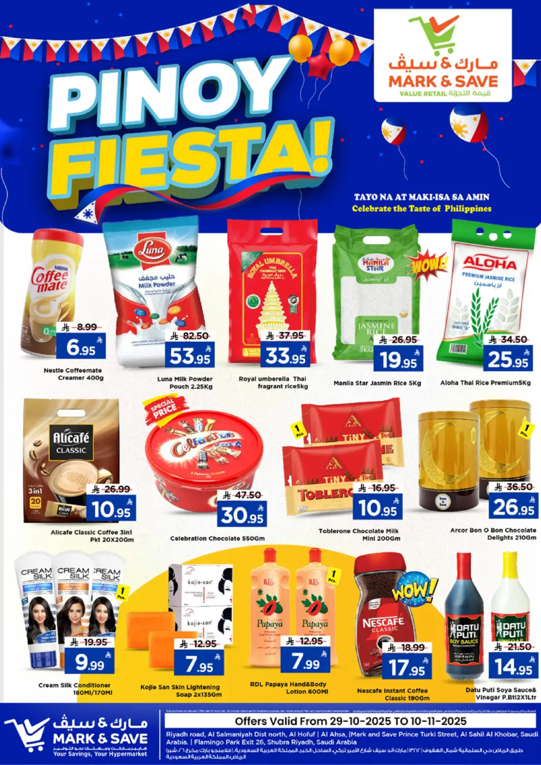 KSA, Saudi Arabia, Saudi - Al Khobar Mark & Save offers in D4D Online. Pinoy Fiesta!. . Till 10th November
