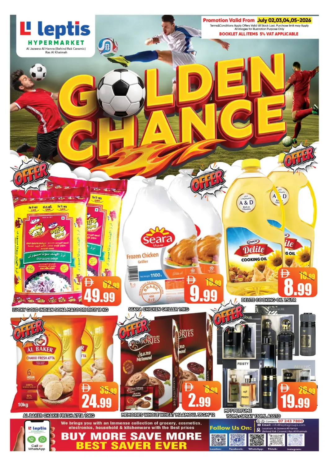 UAE - Ras al Khaimah Leptis Hypermarket  offers in D4D Online. Al jazeera Al Hamrah, Ras Al Khaimah. . Till 5th July