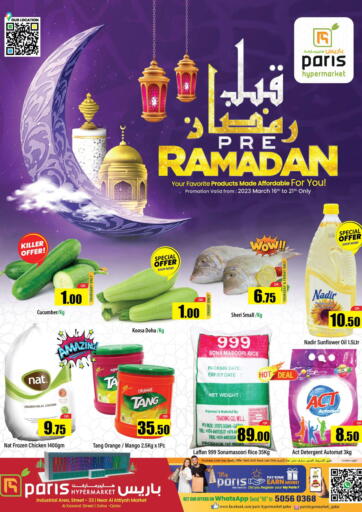 Qatar - Al Khor Paris Hypermarket offers in D4D Online. Pre-Ramadan Offers. . Till 21st March