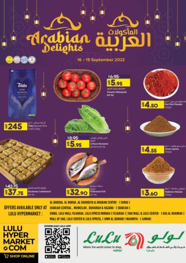 UAE - Sharjah / Ajman Lulu Hypermarket offers in D4D Online. Arabian Delights. . Till 19th September