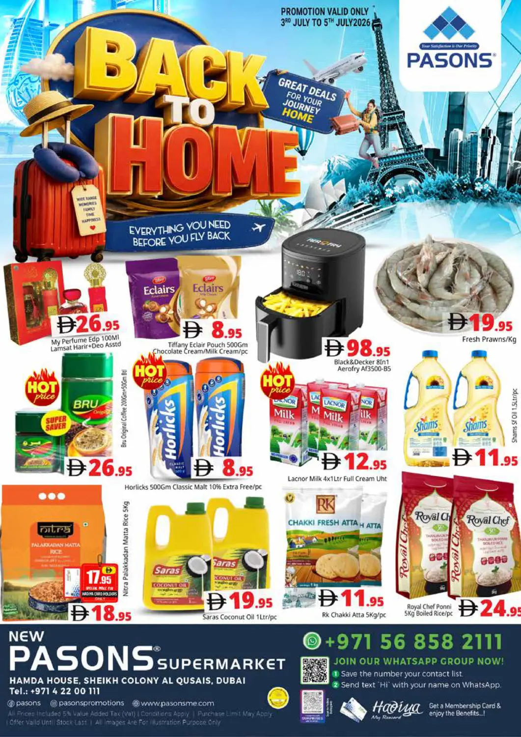 UAE - Dubai Pasons Hypermarket offers in D4D Online. Al Qusais, Dubai. . Till 5th July