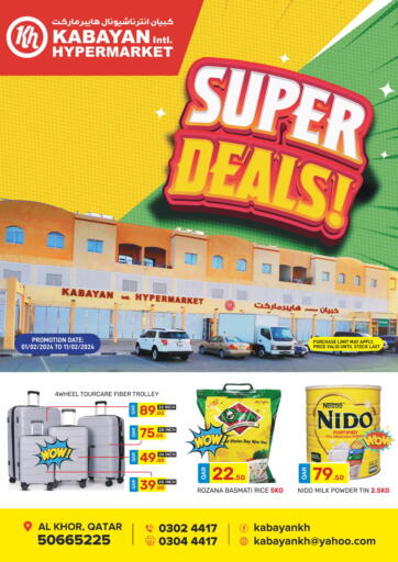 Qatar - Al Rayyan Kabayan Hypermarket offers in D4D Online. Super Deals!. . Till 11th February