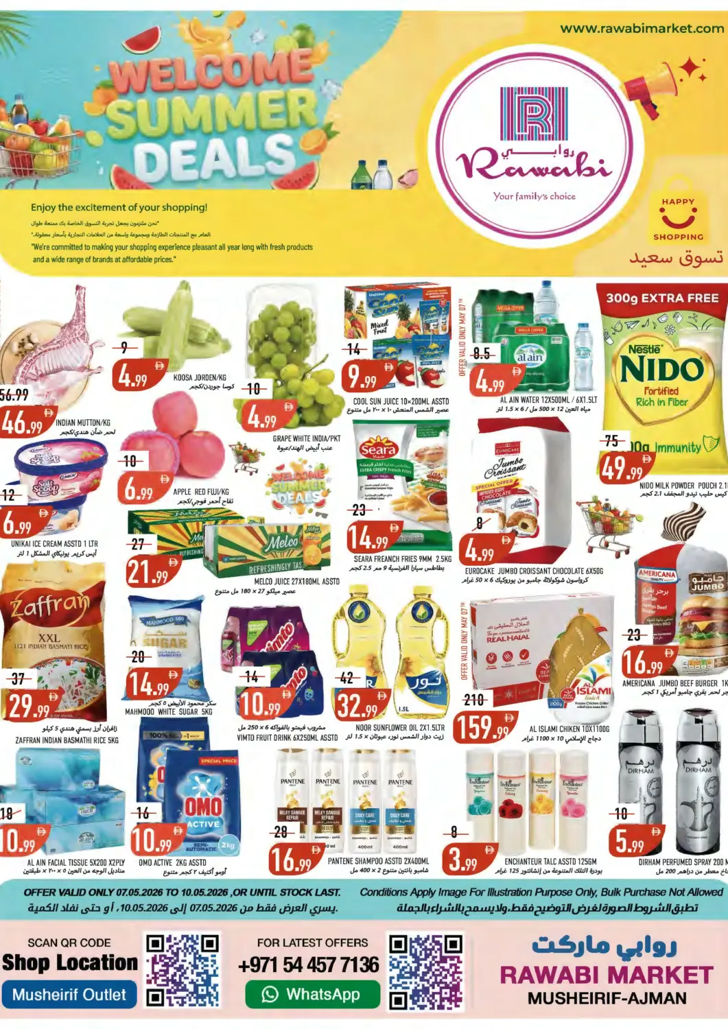 UAE - Sharjah / Ajman Rawabi Market Ajman offers in D4D Online. Mushrif,Ajman. . Till 10th May