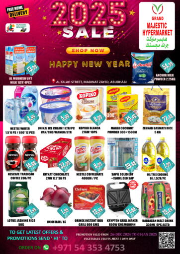 UAE - Abu Dhabi GRAND MAJESTIC HYPERMARKET offers in D4D Online. 2025 Sale. . Till 1st January