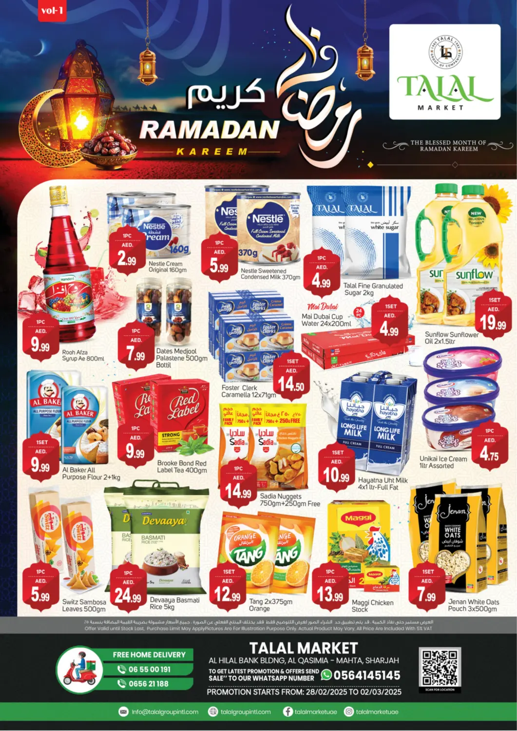 UAE - Dubai TALAL MARKET offers in D4D Online. Qasimiya, Sharjah. . Till 2nd March