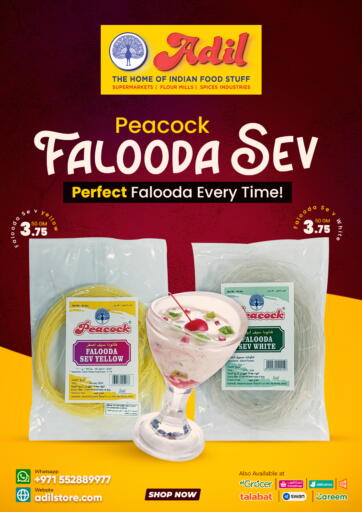 UAE - Sharjah / Ajman Adil Supermarket offers in D4D Online. Peacock Falooda Sev. . Till 1st July