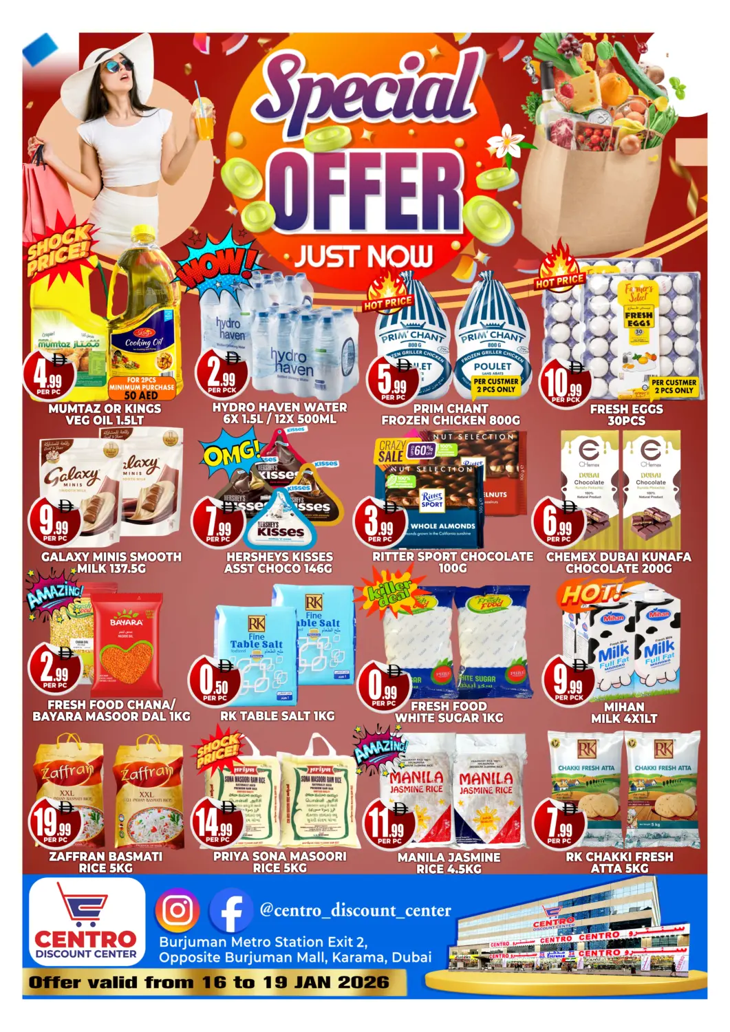 UAE - Dubai Centro Discount Center offers in D4D Online. Special Offer. . Till 19th January