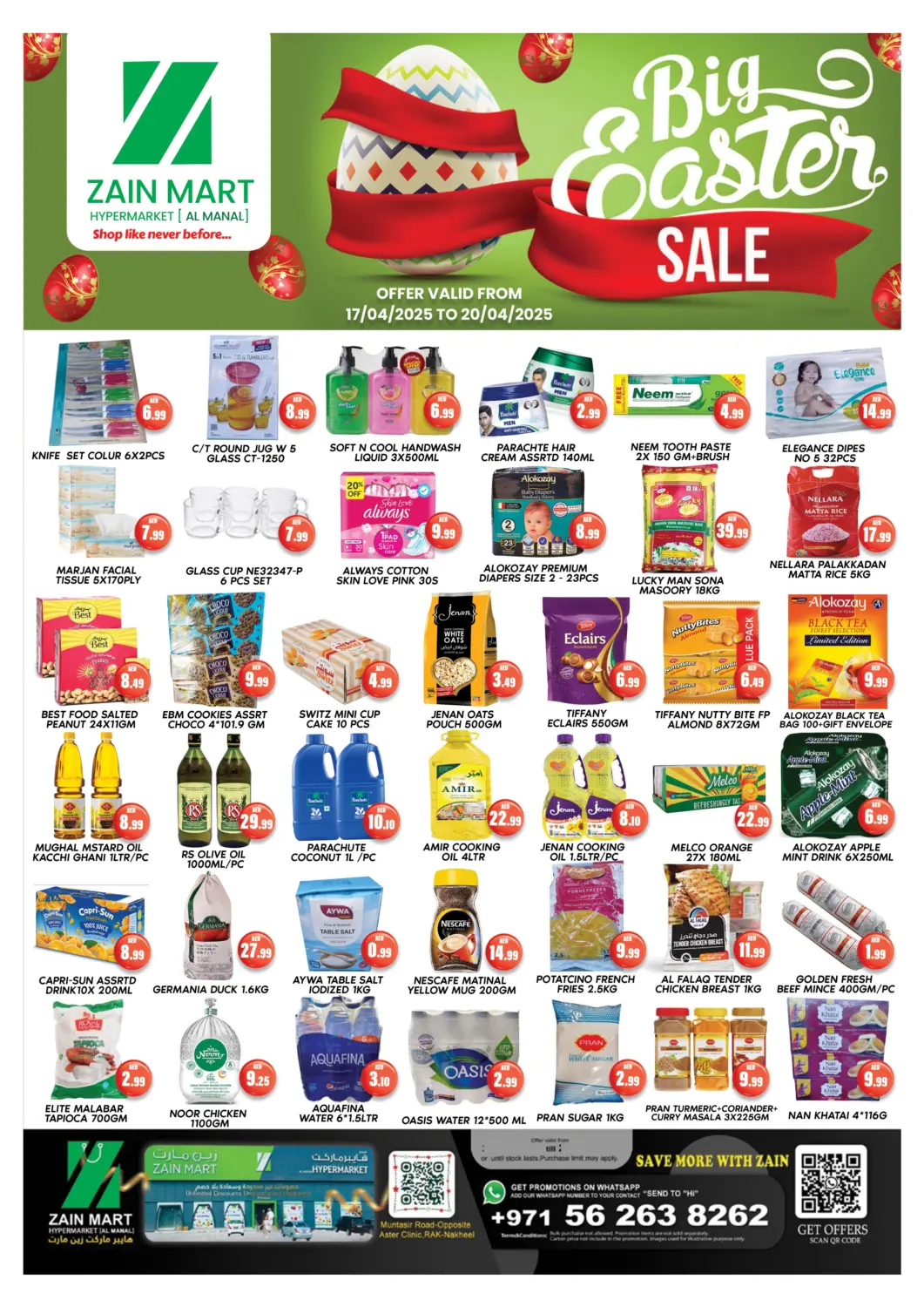 UAE - Ras al Khaimah Zain Mart Supermarket offers in D4D Online. Big Easter Sale. . Till 20th April