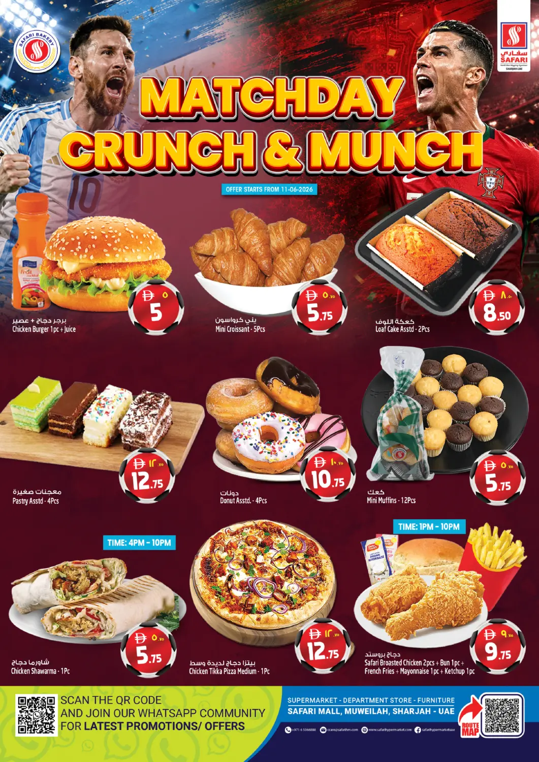 UAE - Sharjah / Ajman Safari Hypermarket offers in D4D Online. Matchday Crunch & Munch. . Only On 11th June