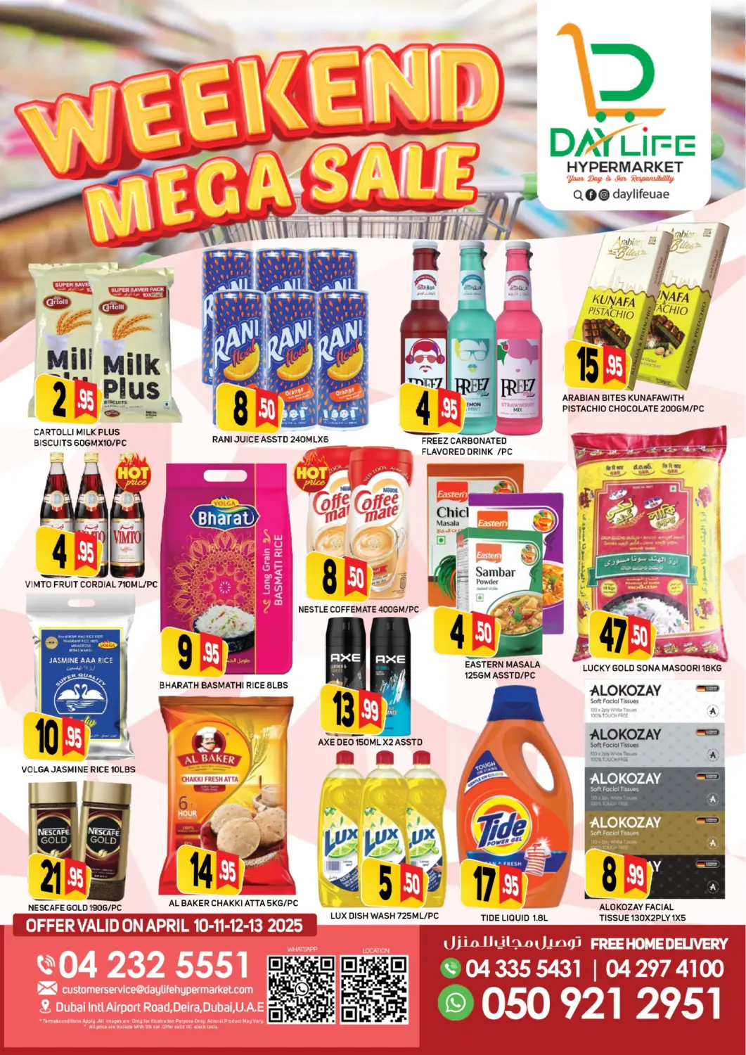 UAE - Dubai Daylife Hypermarket LLC offers in D4D Online. Weekend Mega Sale. . Till 13th April