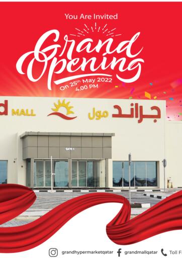 Qatar - Al Rayyan Grand Hypermarket offers in D4D Online. Grand Opening @Mekaines. . Only On 25th May