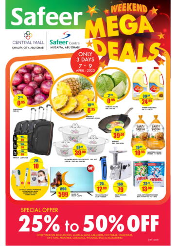 UAE - Ras al Khaimah Safeer Hyper Markets offers in D4D Online. Weekend Mega Deals @ Abu Dhabi. . Till 9th April