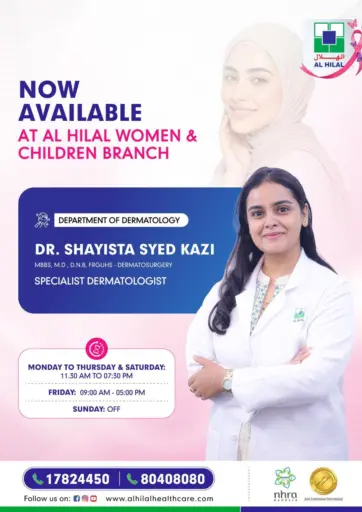 Expert Dermatology Care at Al Hilal Women & Children Branch