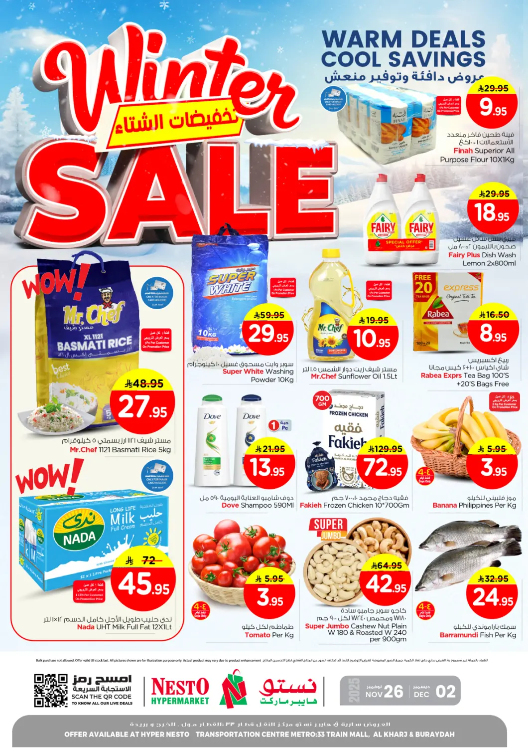 KSA, Saudi Arabia, Saudi - Buraidah Nesto offers in D4D Online. Winter Sale. . Till 2nd December