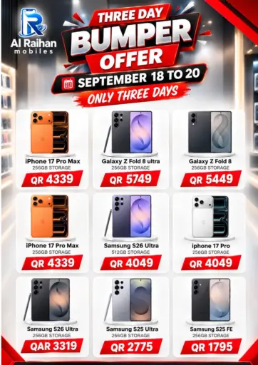 Three Day Bumper Offer