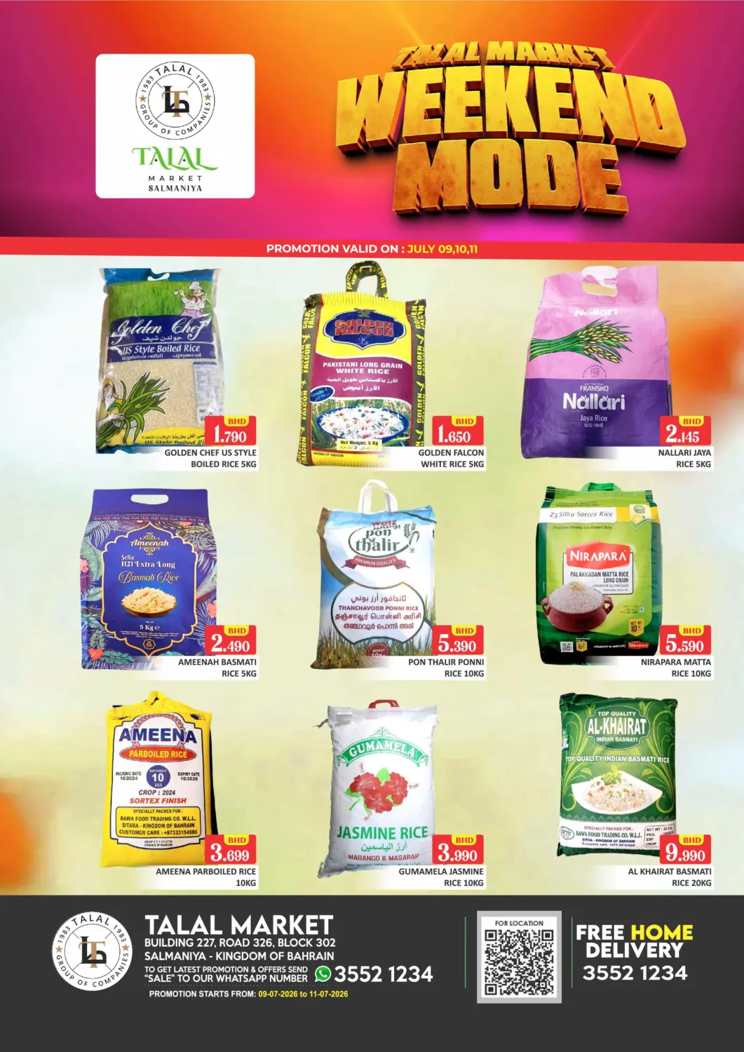Bahrain Talal Markets offers in D4D Online. Weekend Mode - Salmaniya. . Till 11th July