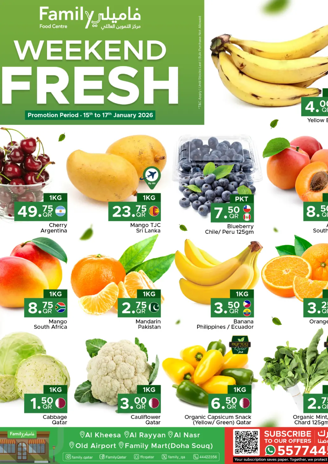 Qatar - Al Rayyan Family Food Centre offers in D4D Online. Weekend Fresh At Family Food Centre!. . Till 17th January