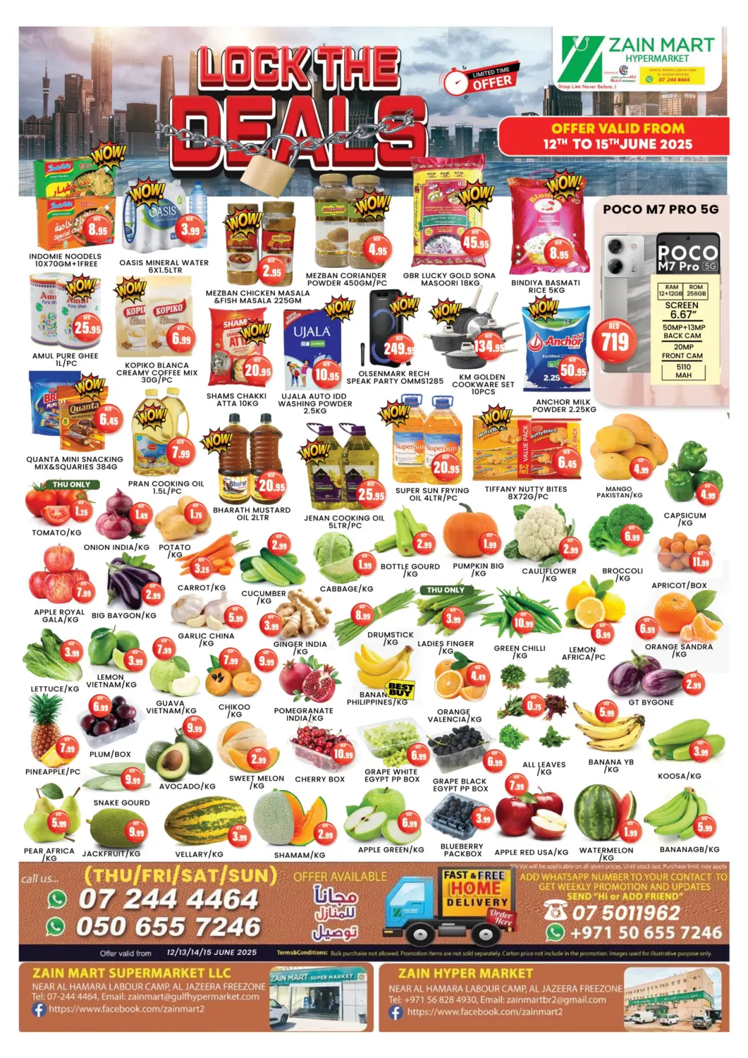 UAE - Ras al Khaimah Zain Mart Supermarket offers in D4D Online. Lock The Deals. . TIll 15th June