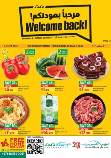 UAE - Sharjah / Ajman Lulu Hypermarket offers in D4D Online. Welcome Back! @Al Qusais 4 - Dubai. . Till 4th September