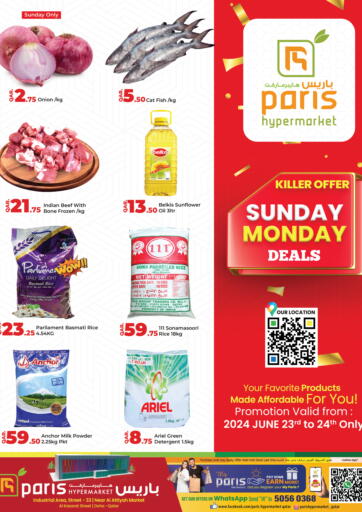 Qatar - Doha Paris Hypermarket offers in D4D Online. Sunday Monday Deals. . Till 24th June