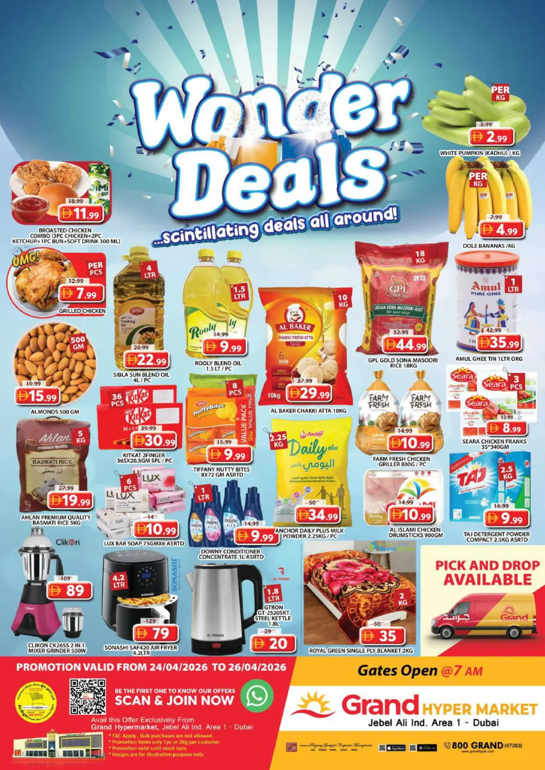 UAE - Dubai Grand Hyper Market offers in D4D Online. Jabel Ali industrial Area 1 - Dubai. . Till 26th April