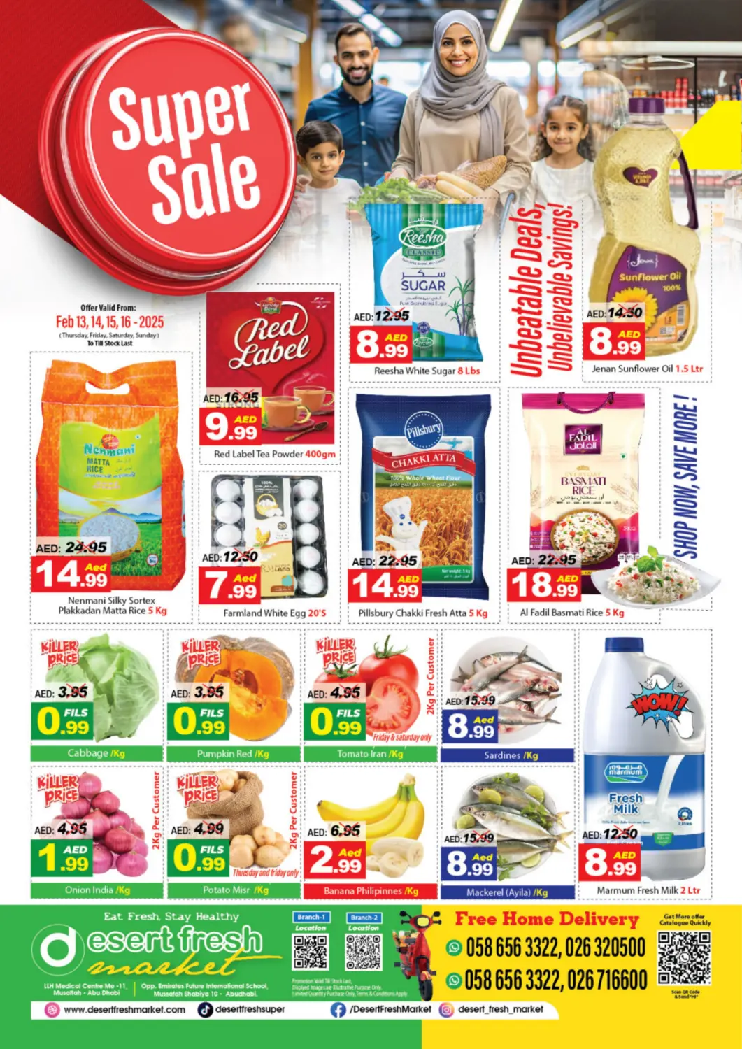 UAE - Abu Dhabi DESERT FRESH MARKET  offers in D4D Online. Super Sale. . Till 16th February