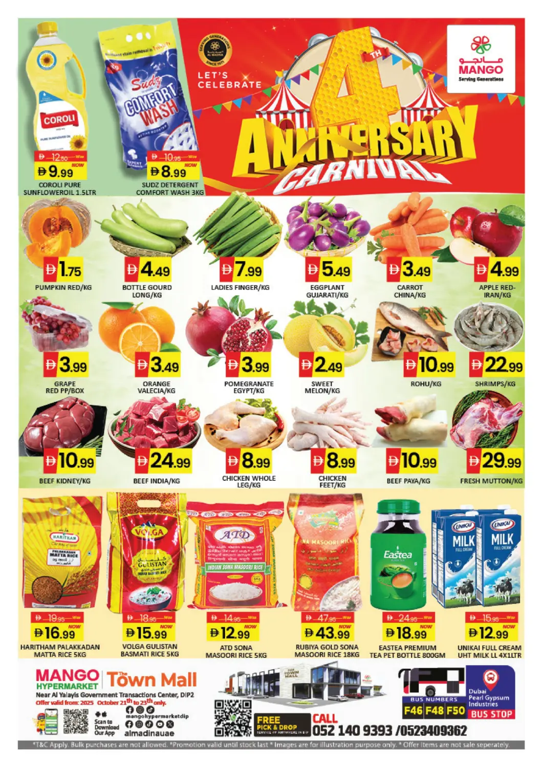 UAE - Dubai Mango Hypermarket LLC offers in D4D Online. Town Mall- Dip- 2. . Till 23rd October