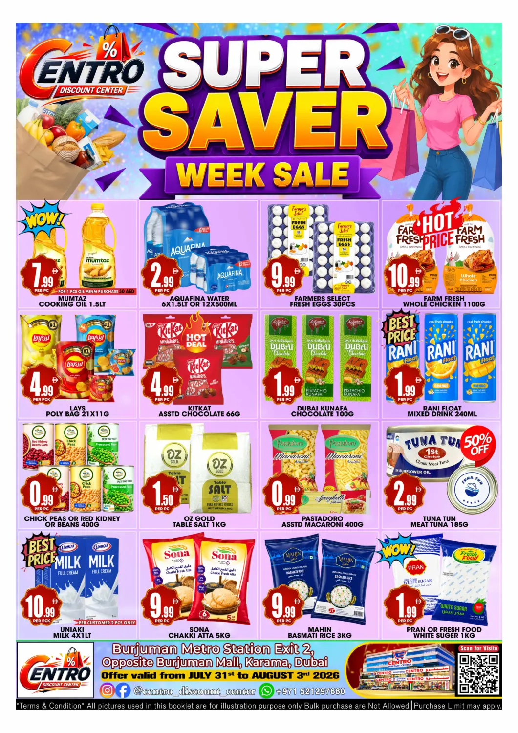 UAE - Dubai Centro Discount Center offers in D4D Online. Super Saver Weekend  Sale. . Till 3rd August