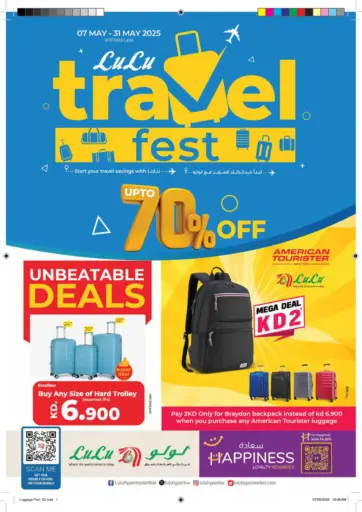 Lulu Hypermarket - Travel Fest in Kuwait Offers - Kuwait Travel Fest