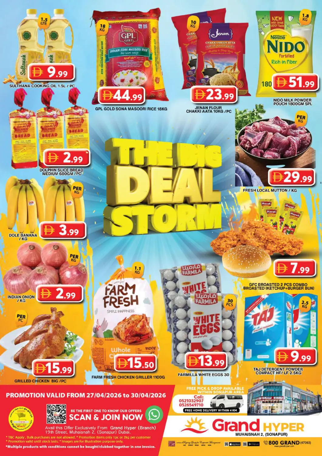 UAE - Dubai Grand Hyper Market offers in D4D Online. Muhaisnah 2 , Dubai. . Till 30th April