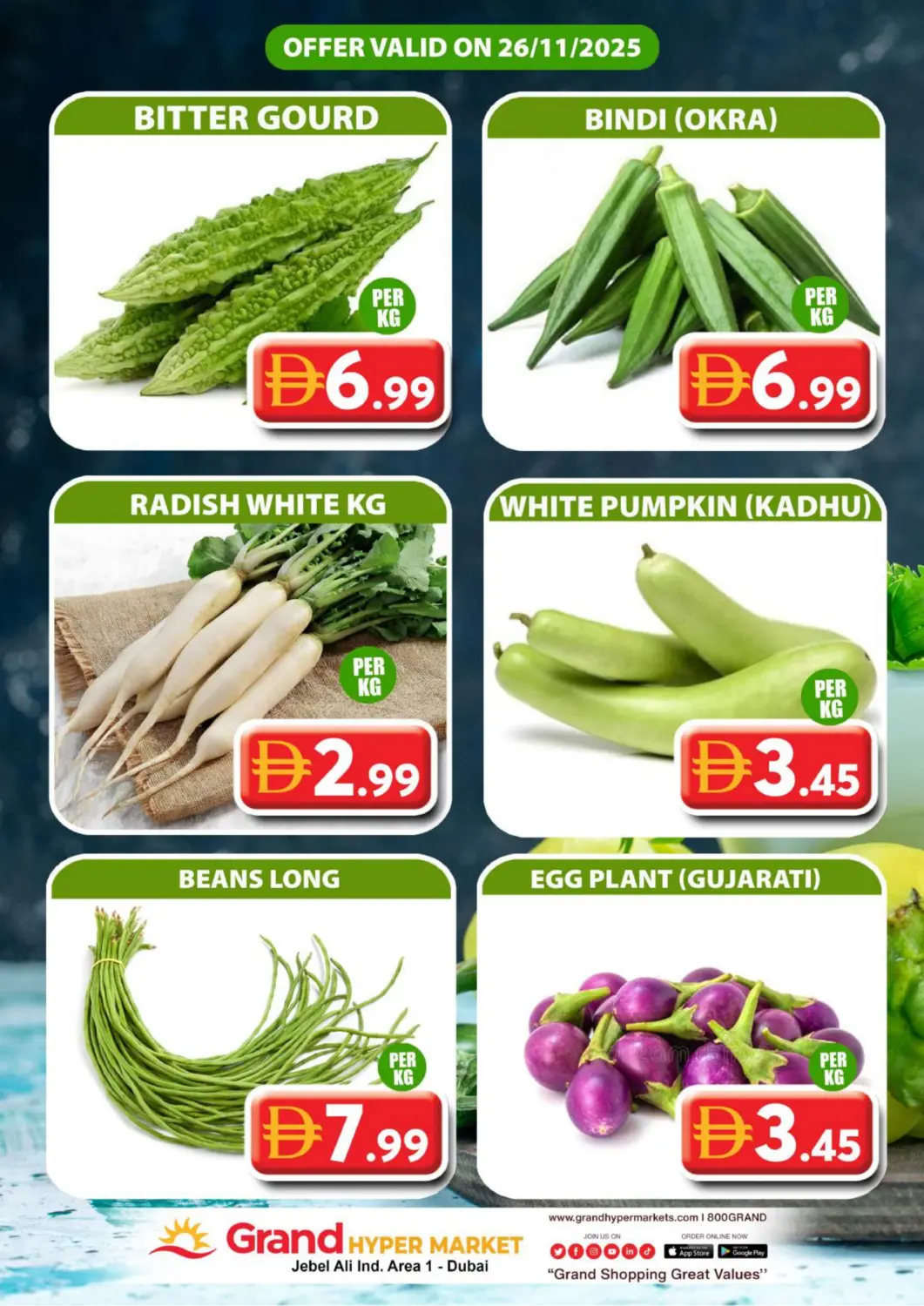 UAE - Dubai Grand Hyper Market offers in D4D Online. Jebel Ali, Dubai. . Only On 26th November