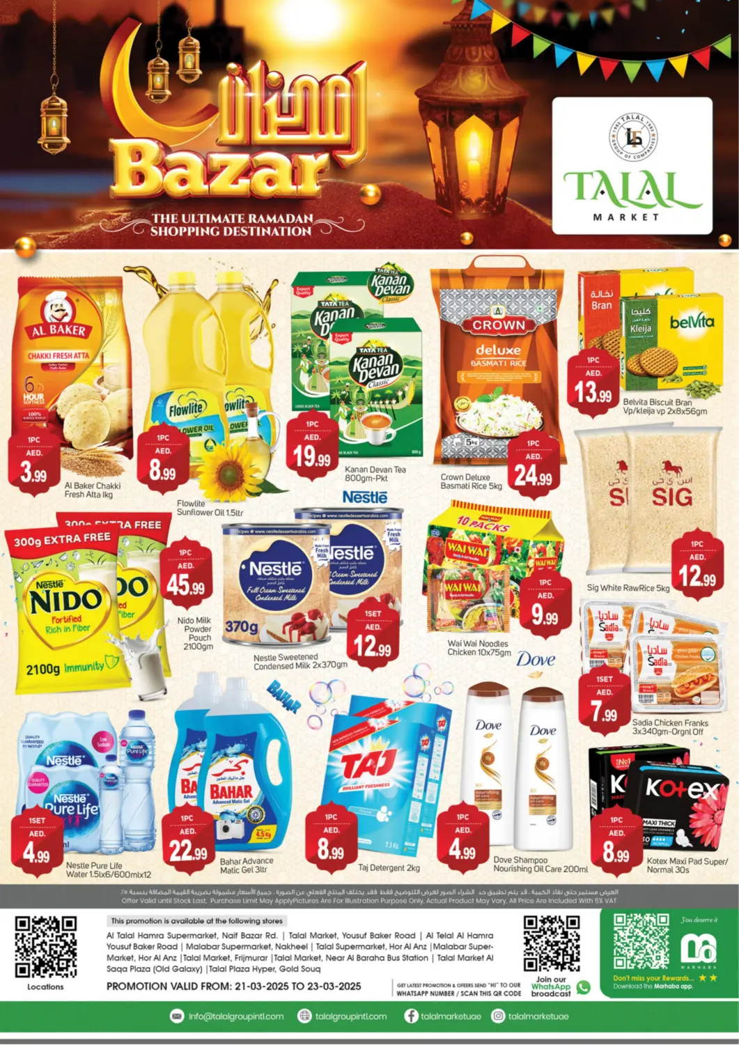UAE - Dubai TALAL MARKET offers in D4D Online. Deira - Horlanz. . Till 23rd March